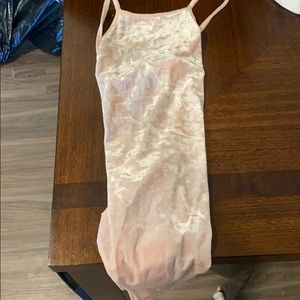 pink velvet bodysuit